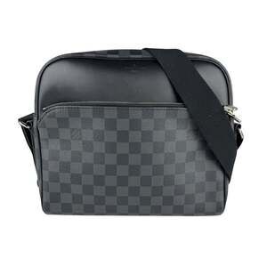 Louis Vuitton Damier Graphite Dayton PM Shoulder Bag in Black, Men's, N41408,...
